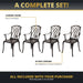 Lily 4-Piece Outdoor Dining Chair Set for Patio