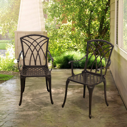 Lily 4-Piece Outdoor Dining Chair Set for Patio