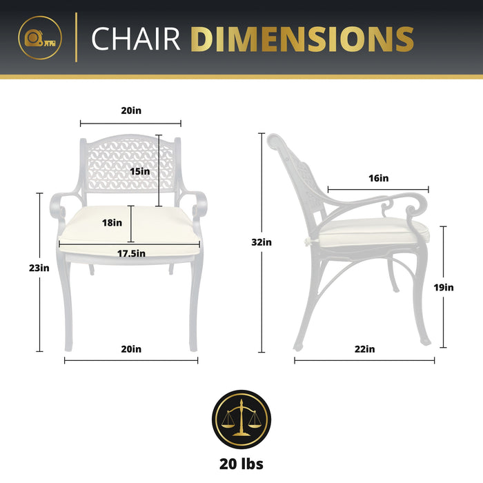 Harmon 2-Piece Outdoor Dining Chair Set for Patio