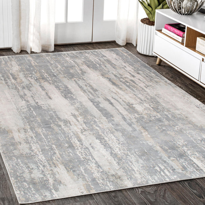 Pasargad Home Beverly Collection Hand-Loomed Bamboo Silk Area Rug-10' 0" X 14' 0" , Grey/Ivory pop-8145 10x14
