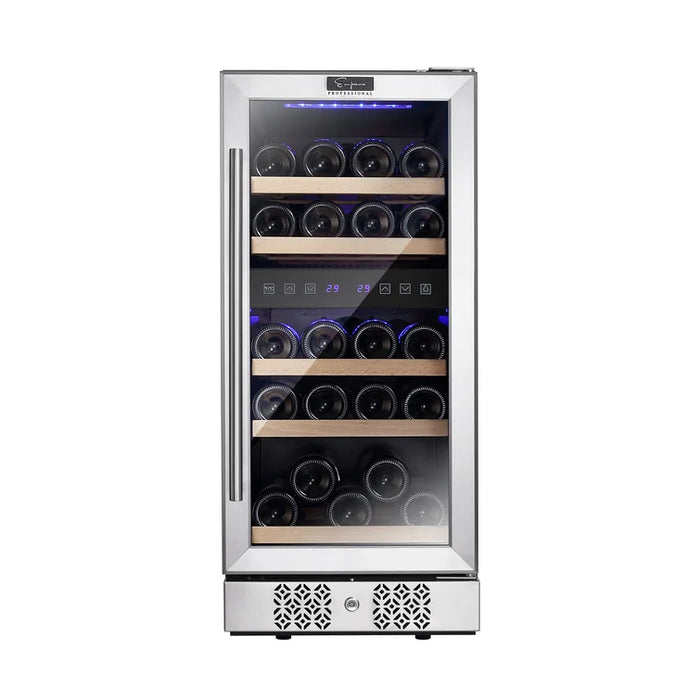 Empava 15 inch Dual Zone Wine Cooler Wine Fridge EMPV-WC02D