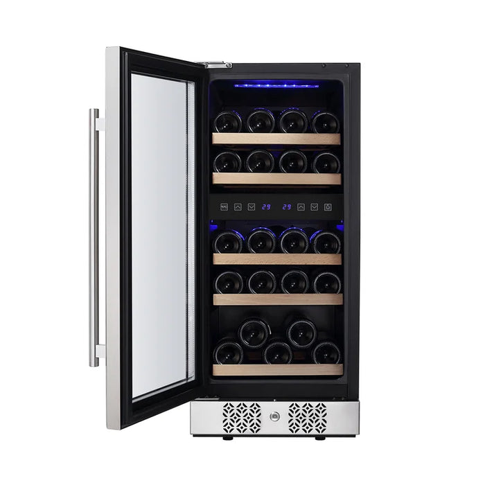 Empava 15 inch Dual Zone Wine Cooler Wine Fridge EMPV-WC02D