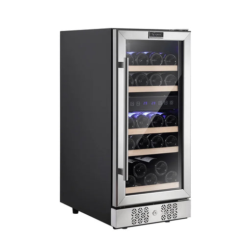 Empava 15 inch Dual Zone Wine Cooler Wine Fridge EMPV-WC02D