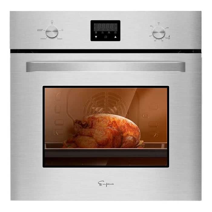Empava 24 inch 2.3 Cu. Ft. Single Gas Wall Oven 24WO09 - Only For NG Gas EMPV-24WO09