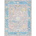 Pasargad Home Oushak Collection Hand-Knotted Wool Silver Area Rug- 9' 2" X 12' 2" PRE-10098 9x12