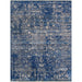 Pasargad Home Transitional Collection Hand Knotted Bsilk & Wool Area Rug, 9' 0" X 11'10", Blue/Silver pdc-757 9x12