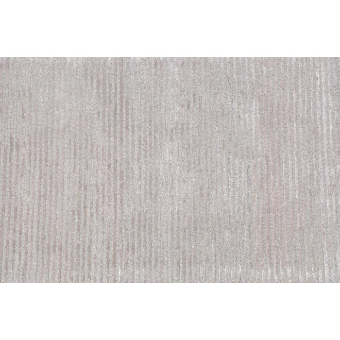 Pasargad Home Edgy Collection Hand-Tufted Bamboo Silk & Wool Area Rug, 2' 6" X 10' 0", Silver pvny-11 rnr 2.6x10