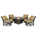 Ethan 5-Piece Outdoor Fire Pit Table Set for Patio