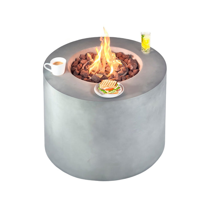 Loren 32" Outdoor Concrete Fire Pit for Patio