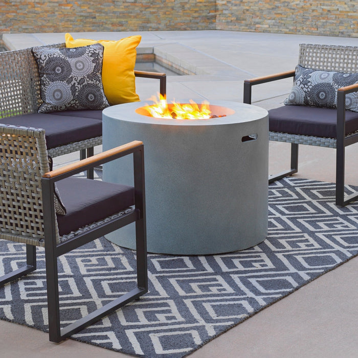 Loren 32" Outdoor Concrete Fire Pit for Patio