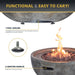 Stonebridge 31-Inch Concrete Fire Pit Bowl