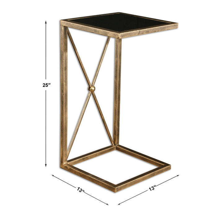 Uttermost Zafina Gold Accent Table 25014