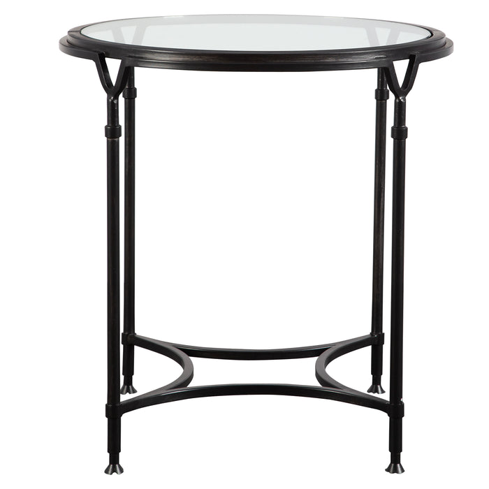 Uttermost Samson Glass Side Table 24469