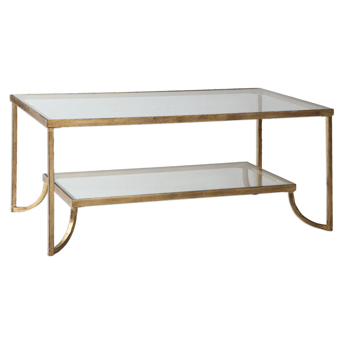 Uttermost Katina Gold Leaf Coffee Table 24540