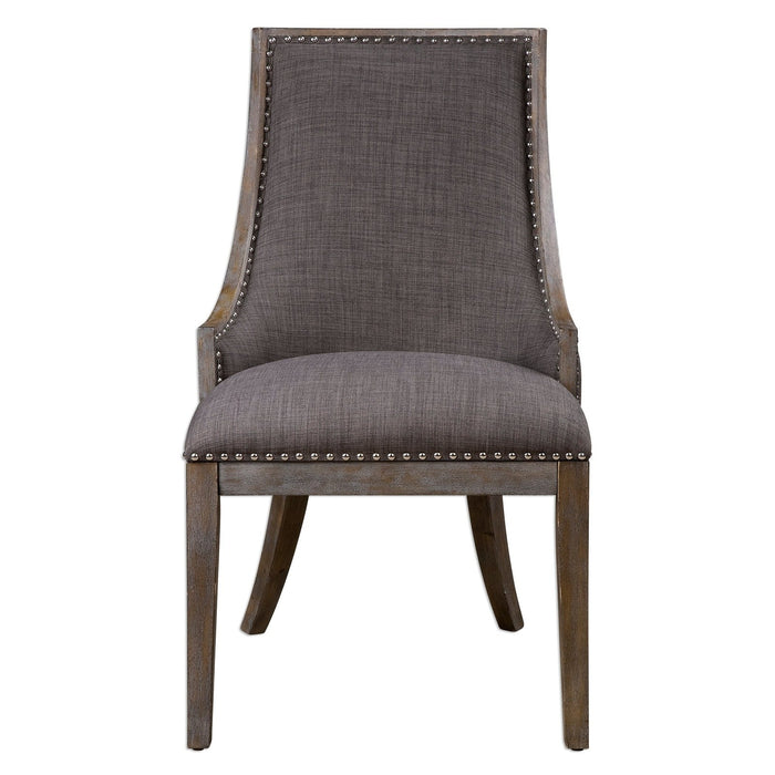 Uttermost Aidrian Charcoal Gray Accent Chair 23305