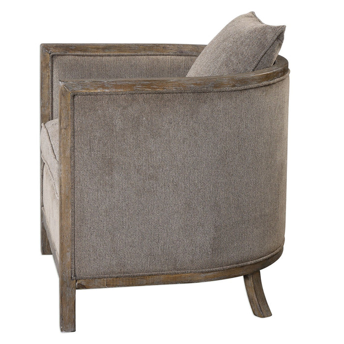Uttermost Viaggio Gray Chenille Accent Chair 23359