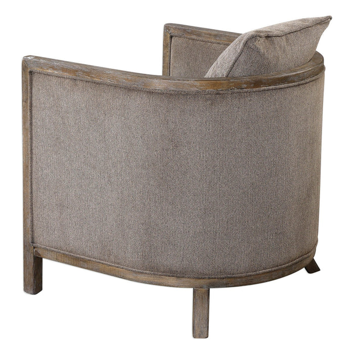 Uttermost Viaggio Gray Chenille Accent Chair 23359