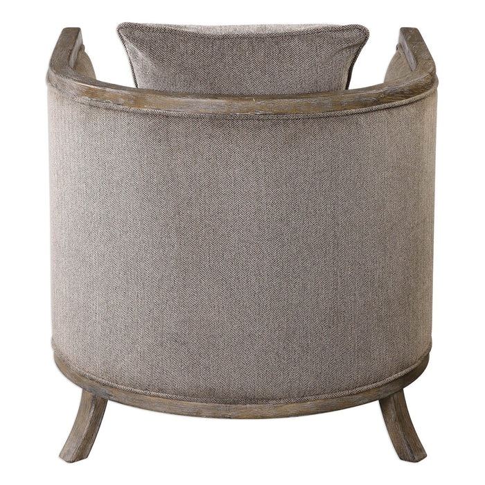 Uttermost Viaggio Gray Chenille Accent Chair 23359