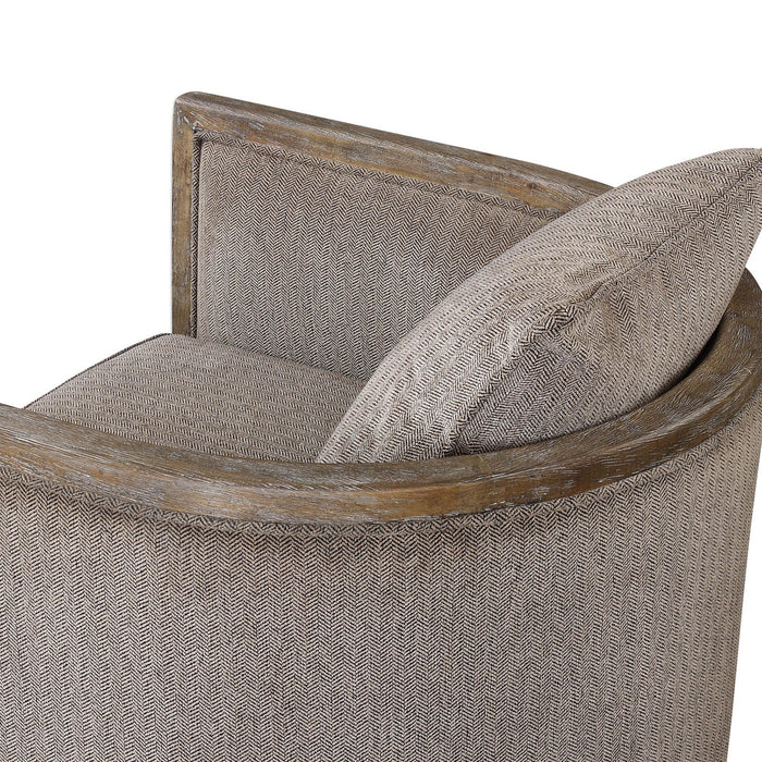 Uttermost Viaggio Gray Chenille Accent Chair 23359