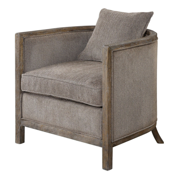 Uttermost Viaggio Gray Chenille Accent Chair 23359