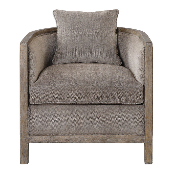 Uttermost Viaggio Gray Chenille Accent Chair 23359