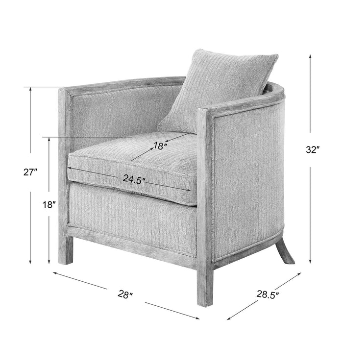 Uttermost Viaggio Gray Chenille Accent Chair 23359