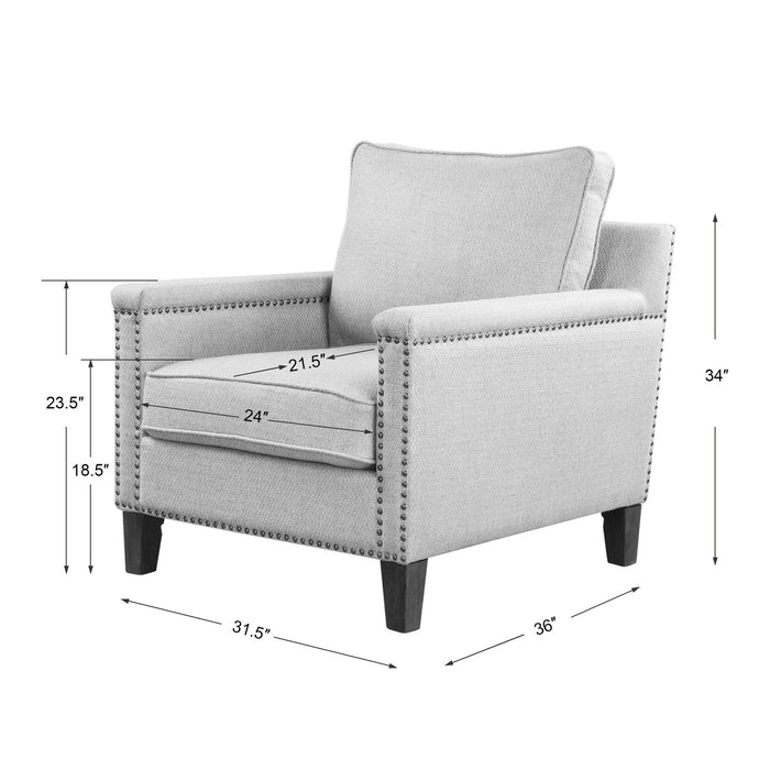 Uttermost Charlotta Sea Mist Accent Chair 23381