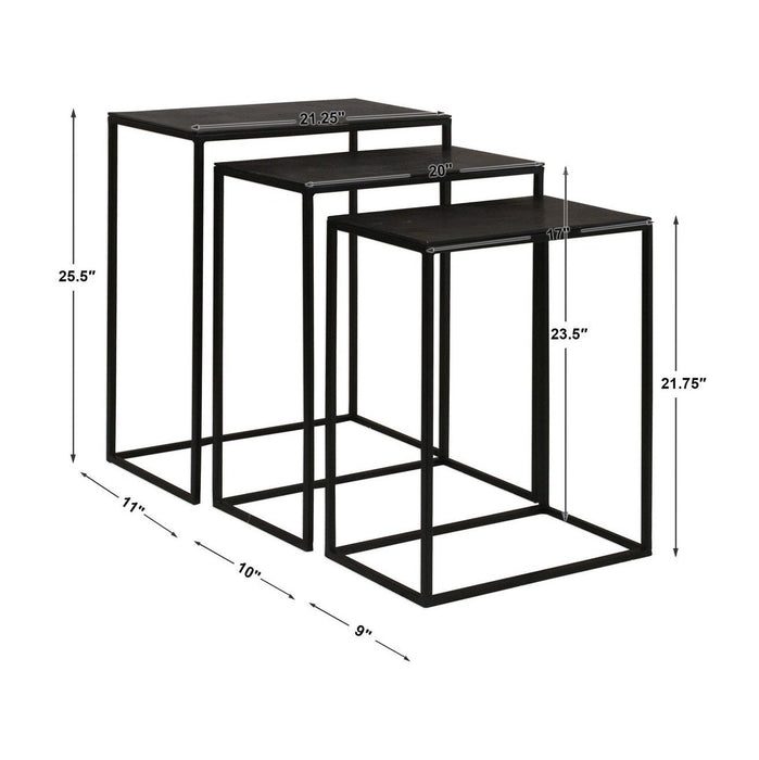 Uttermost Coreene Iron Nesting Tables S/3 25040