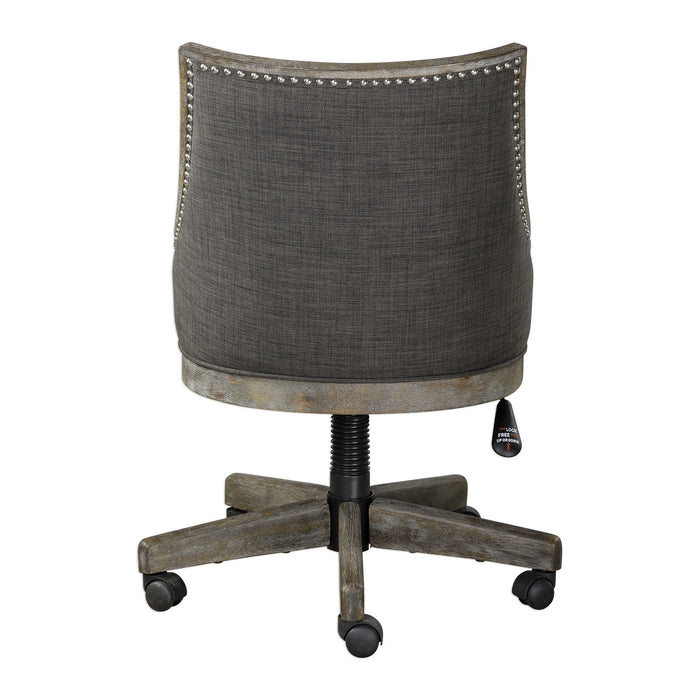 Uttermost Aidrian Charcoal Desk Chair 23431