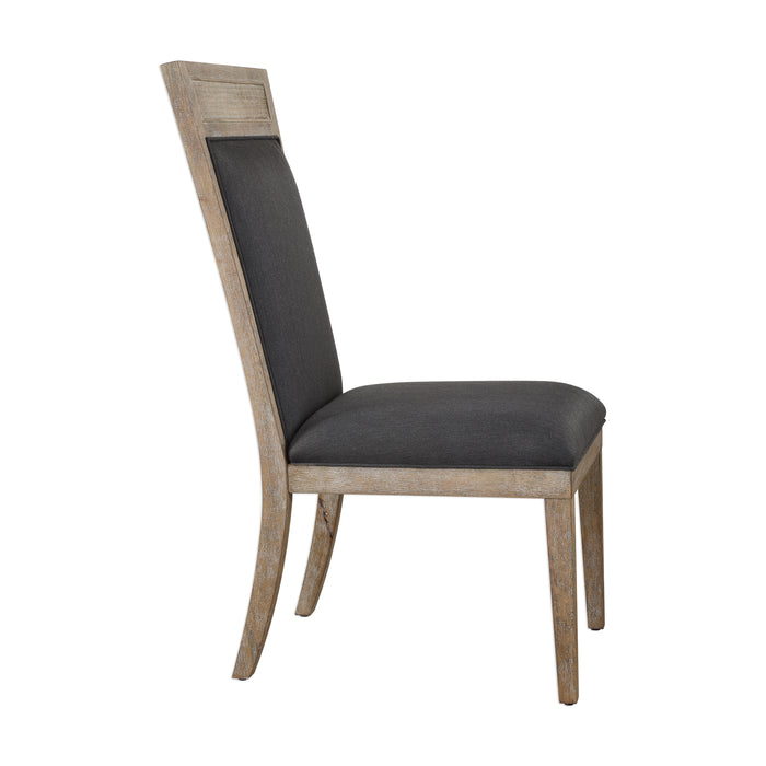Uttermost Encore Dark Gray Armless Chair 23440