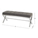 Uttermost Bijou Gray Fabric Bench 23430