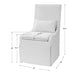 Uttermost Coley White Linen Armless Chair 23493