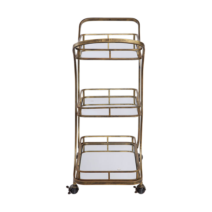 Uttermost Stassi Gold Serving Cart 24876