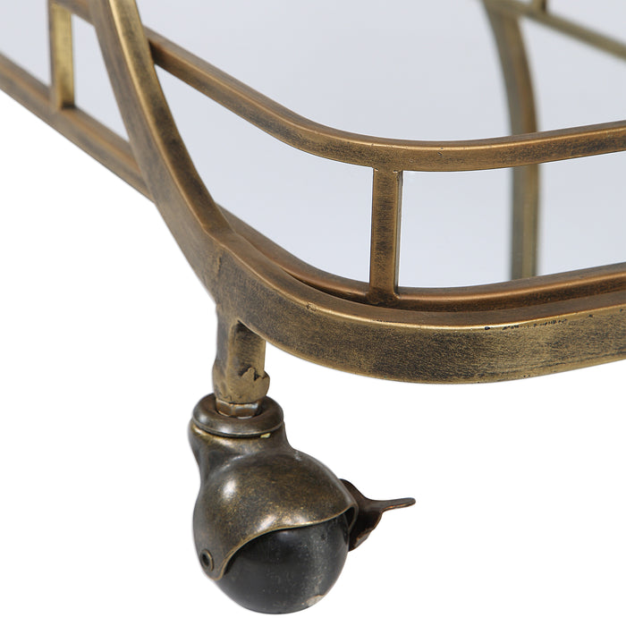 Uttermost Stassi Gold Serving Cart 24876