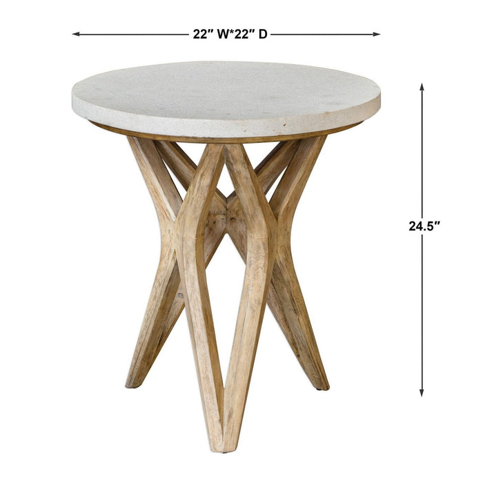 Uttermost Marnie Limestone Side Table 25437