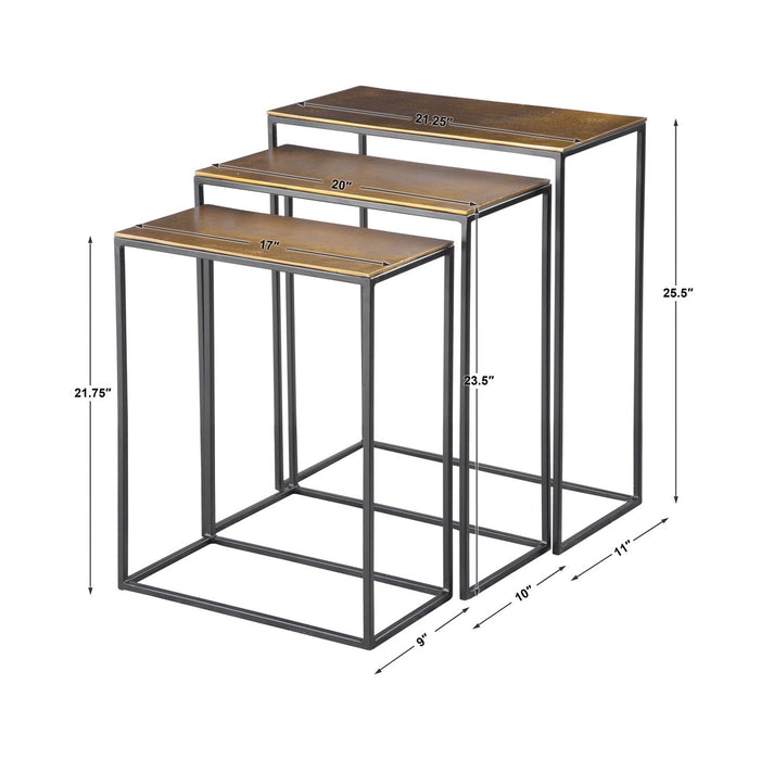 Uttermost Coreene Gold Nesting Tables Set/3 25050