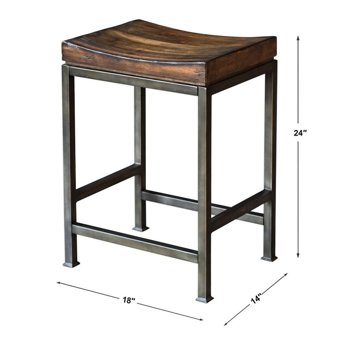 Uttermost Beck Wood Counter Stool 25441