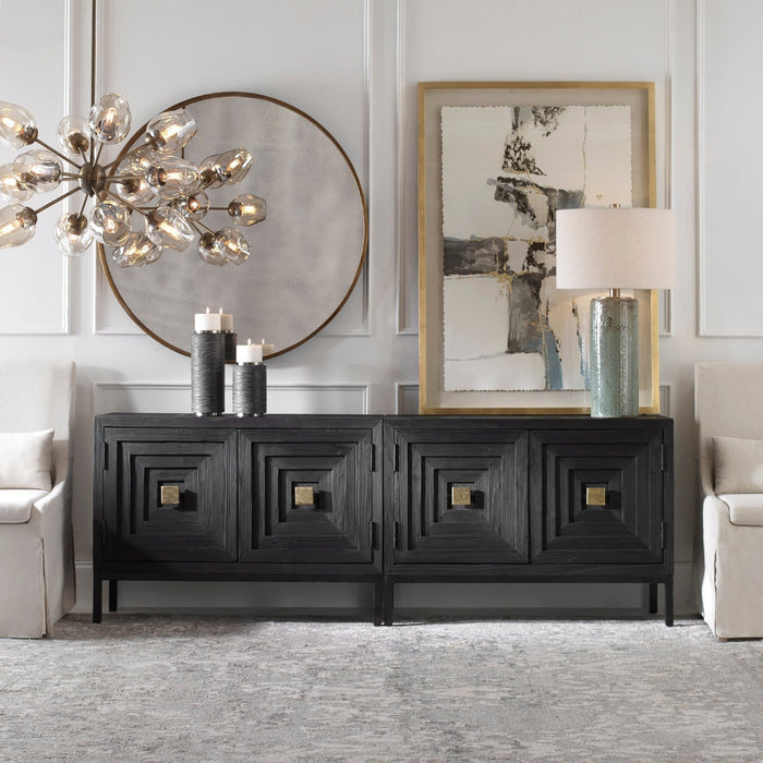 Uttermost Aiken Dark Walnut 2 Door Cabinet 24916