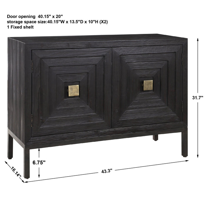 Uttermost Aiken Dark Walnut 2 Door Cabinet 24916