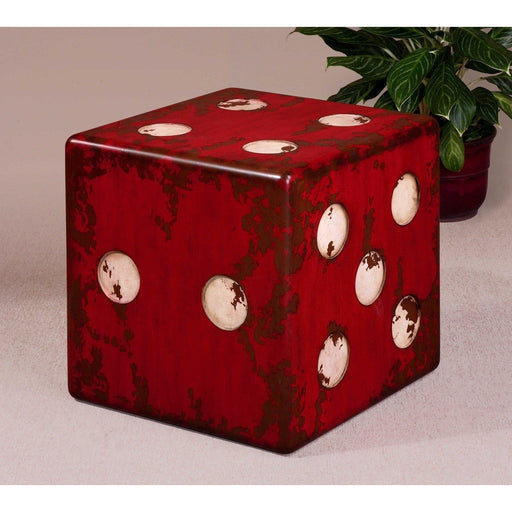 Uttermost Dice Red Accent Table 24168