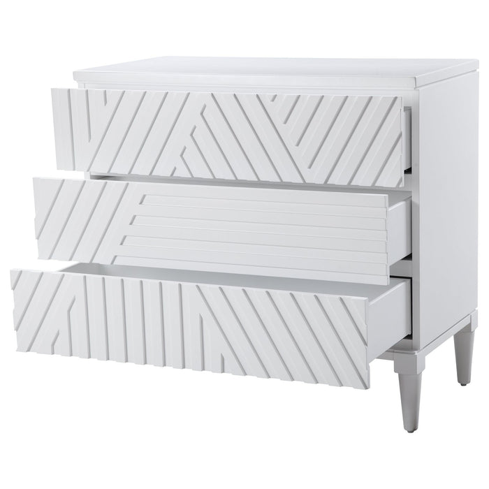 Uttermost Colby White Drawer Chest 25382