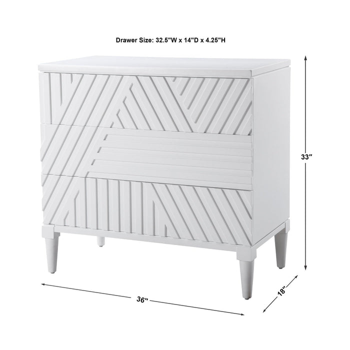 Uttermost Colby White Drawer Chest 25382