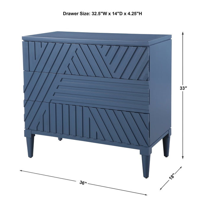 Uttermost Colby Blue Drawer Chest 25383