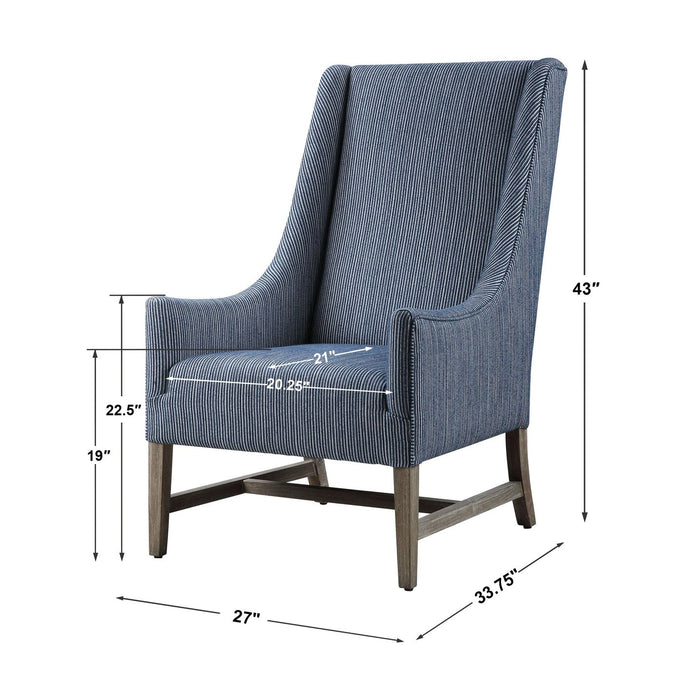 Uttermost Galiot Wingback Accent Chair 23562