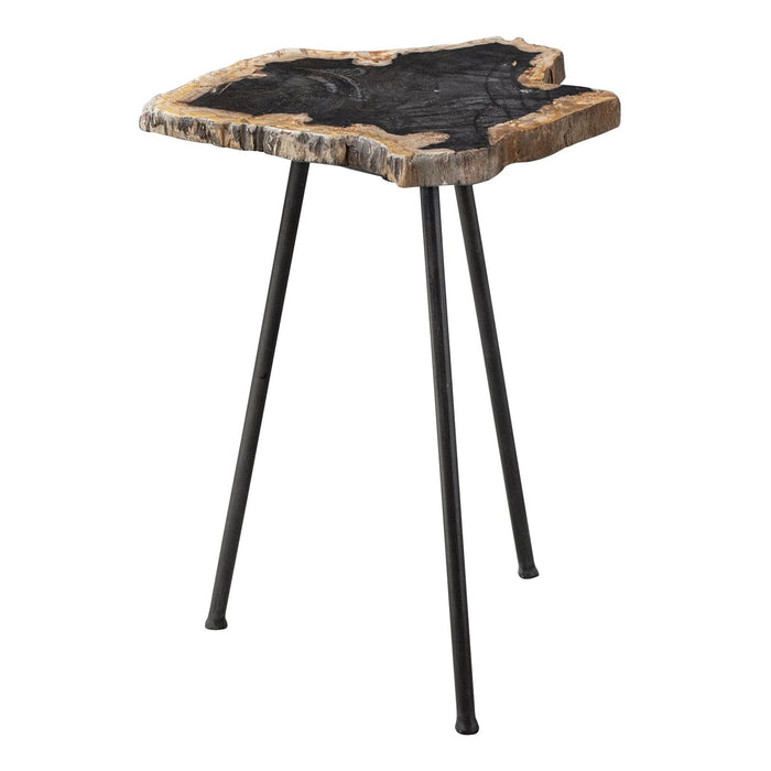 Uttermost Mircea Petrified Wood Accent Table 25461