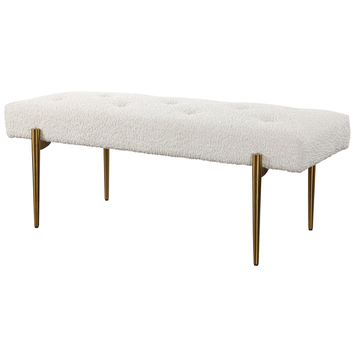 Uttermost Olivier White Bench 23572