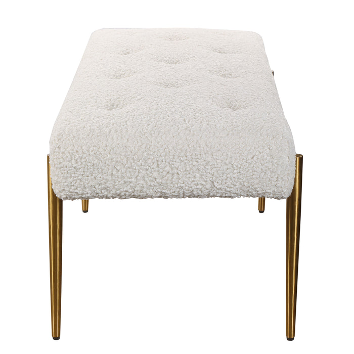Uttermost Olivier White Bench 23572