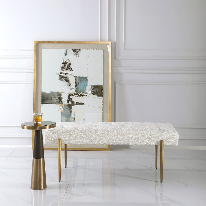 Uttermost Olivier White Bench 23572