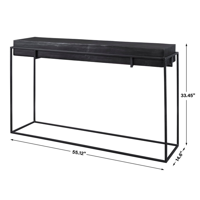 Uttermost Telone Modern Black Console Table 25110