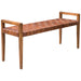 Uttermost Plait Woven Leather Bench 25474